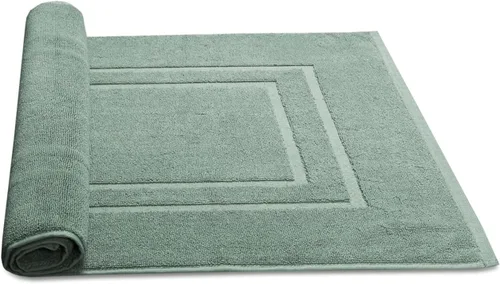 Miniatura 4 de Feather & Stitch - 2 tapetes de baño similares a toallas (30 x 21 pulgadas), tapete de baño de rizo de algodón 100% algodón, tapete de baño