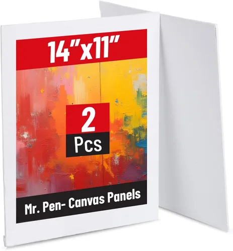 Miniatura 10 de Mr. Pen - Paneles de lienzo, paquete de 2, 8 x 10 pulgadas, triple imprimado para pinturas al óleo y acrílicas, tableros de lienzo para pintura