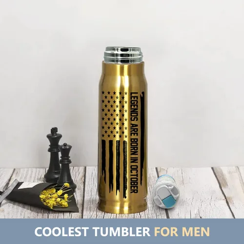 Miniatura 2 de Vprintes October Legends - Vaso de acero inoxidable de 17 onzas, divertidos regalos de cumpleaños para hombres, él, papá, marido, novio, hijo, tío