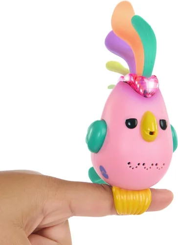 Fingerlings Sweet Tweets Interactive Bird - Graba y reproduce mensajes secretos, incluye más de 40 sonidos y reacciones - Debbie (rosa)