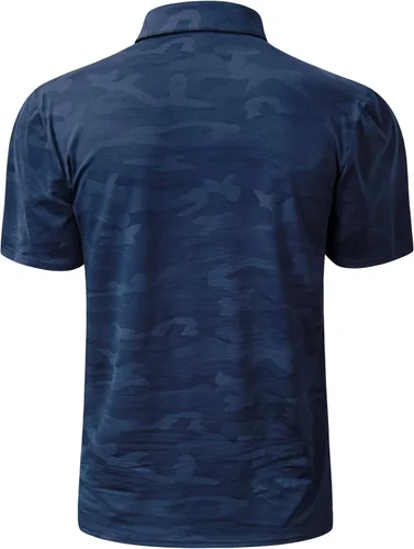 Miniatura 83 de TAPULCO Camisetas tipo polo de secado rápido para hombre, diseño de camuflaje, atléticas, ligeras, transpirables, casuales, para golf