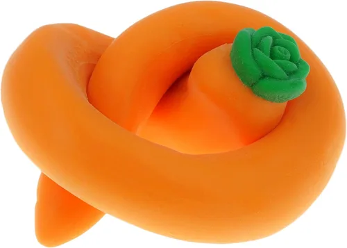 Miniatura 2 de JA-RU Squeesh Yum - Juguete elástico de zanahoria (1 unidad) – Juguete antiestrés relleno de arena, juguetes para ansiedad blandos