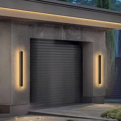 Paquete de 2 luces de pared para exteriores de 39 pulgadas, montaje en pared, aplique moderno para exteriores, iluminación exterior lineal larga LED