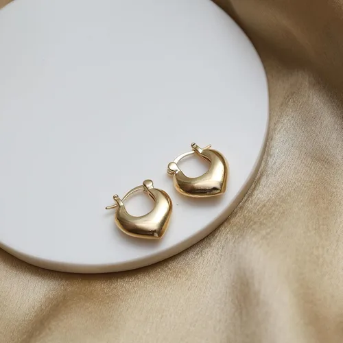 Miniatura 5 de Gempires - Aretes ligeros y gruesos, delicados y minimalistas, hipoalergénicos, chapados en oro, sin deslustre, diseño clásico, para uso diario
