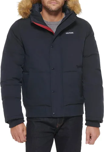 Miniatura 30 de Tommy Hilfiger Chaqueta Bomber de Esnórquel Acolchada de Tela Ártica para Hombre (Estándar y Tallas Grandes)