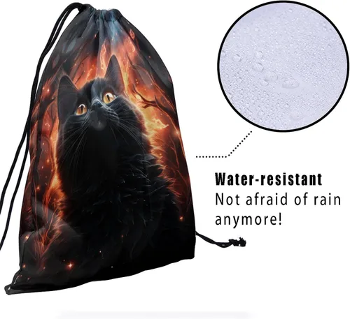 Miniatura 158 de Bolsa de agarre de gimnasia de piel de animal, bolsa de gimnasia con cordón ajustable, bolsa de cuerda para fauna silvestre, Mariposas Galaxy