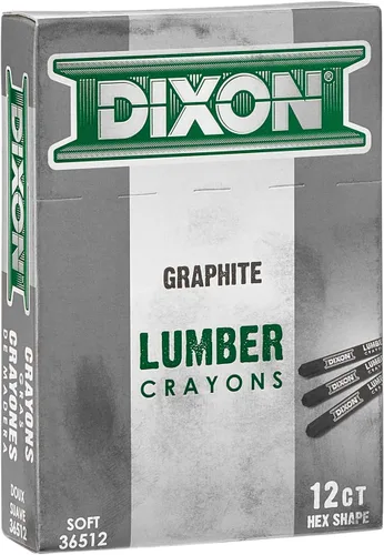 Miniatura 3 de Dixon Crayones industriales para marcado de madera, grafito suave, hexagonal de 4-1/2 x 1/2", paquete de 12 (36512)