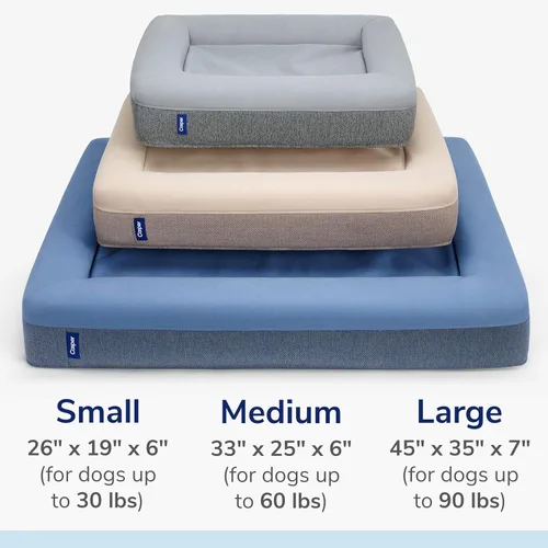 Miniatura 5 de Casper - Cama para perro de espuma viscoelástica de felpa, tamaño pequeño, color arena