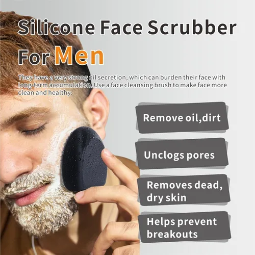 Miniatura 2 de Limpiador facial de silicona suave, limpiador corporal para limpieza profunda, exfoliación, 2 cepillos corporales de silicona para mujeres
