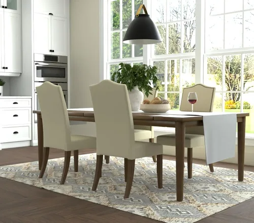 Miniatura 6 de Carolina Chair & Table Silla Parson con respaldo copetudo con ribete de clavos, marco de madera maciza con asiento y respaldo de espuma, sillas