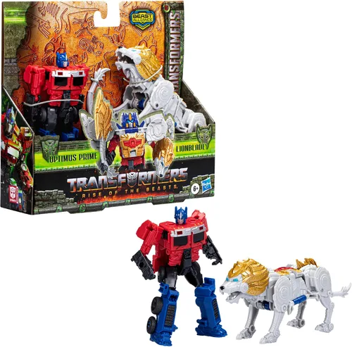 Miniatura 10 de Transformers: Rise of The Beasts Movie, Beast Alliance, Beast Combiners, paquete de 2 juguetes Optimus Prime y Lionblade Toys, a partir de 6 años, 5