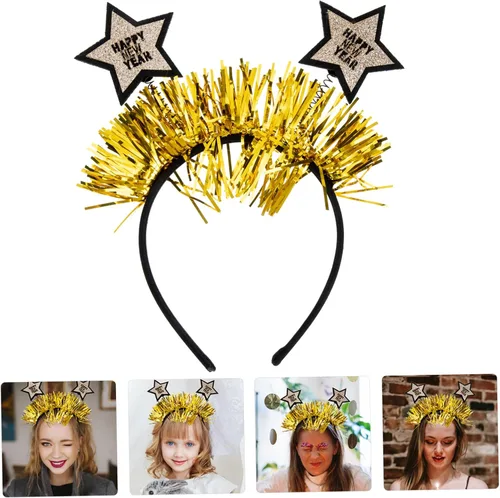 Miniatura 9 de jojofuny 4pcs Holiday Decorations New Year Headwear New Year Tiara 2023 Head Hoops 2022 Xmas Christmas Headbands 2022 Birthday Headband Chrismas