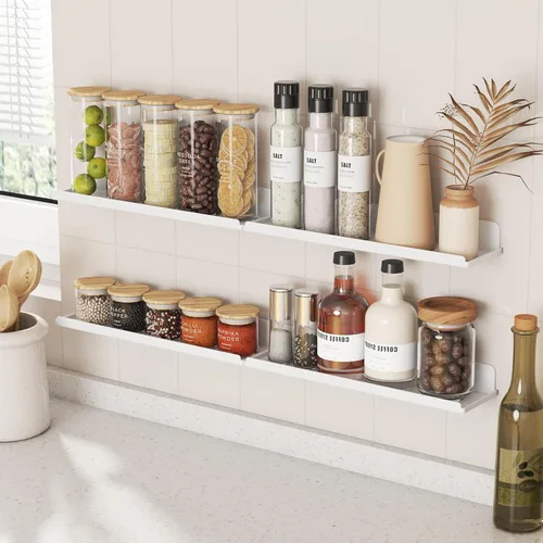 Miniatura 8 de Lifewit Estantes flotantes para pared, paquete de 4 estantes acrílicos blancos de 15 pulgadas, decoración de habitación para estantería/exhibición