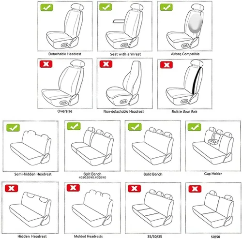 Miniatura 5 de Fundas de asiento de automóvil para Toyota Rav4 RAV 4 Hybrid Limited Prime se 2002-2021, juego completo de cojines de cuero para asientos delanteros