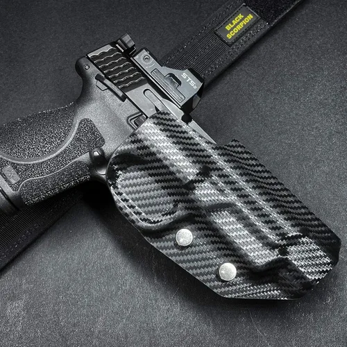 Miniatura 4 de Black Scorpion Outdoor Gear Pro Competition Holster OWB Kydex se adapta a Smith y Wesson MP9, MP40 M2.0 5'' 3GUN, IPSC, USPSA, ajustable en todos