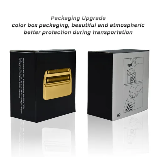 Miniatura 6 de 4 piezas de papel de repuesto y cortadores compatibles con la afeitadora BaBylissPRO de doble lámina, lámina de repuesto compatible con la Dorado