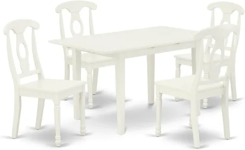 Miniatura 12 de East West Furniture NOKE3-BLK-LC - Juego de mesa de comedor de 3 piezas contiene una mesa de comedor rectangular con hoja de mariposa y 2 sillas