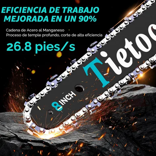 Miniatura 8 de Mini motosierra inalámbrica, portátil de 8 y 6 pulgadas, motosierra eléctrica portátil a batería, con 2 baterías y aceite automático, regalos