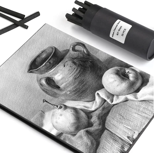 Miniatura 2 de MyLifeUNIT Paquete de 25 lápices de carbón para dibujar con diseño de sauce, paquete de 25 unidades (0.276-0.354 in de diámetro)