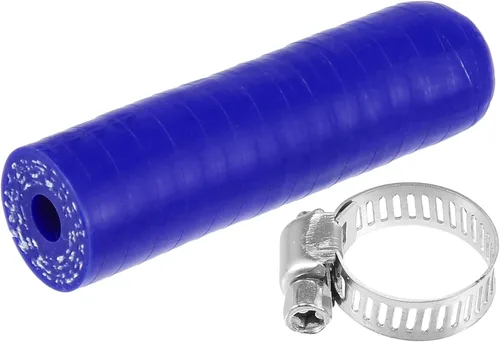 uxcell 1 Unidades 0.236 in ID Silicona Tapa de Refrigerante con Abrazadera para Calentador de Refrigerante Bypass Vacío Agua Puerto Azul