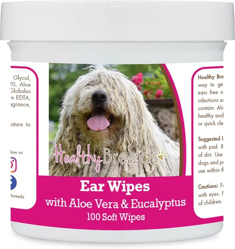 Miniatura 10 de Healthy Breeds Pastor alemán, silla de montar, toallitas de limpieza de oídos con aloe y eucalipto para perros, 100