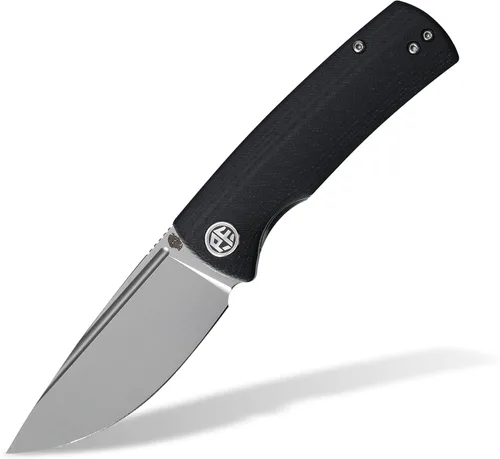 Miniatura 10 de Petrified fish PFP01X Beluga, Cuchillo plegable táctico con bloqueo de revestimiento frontal, hoja de 2.99" con arena 14C28N, 95.6g, mango G10