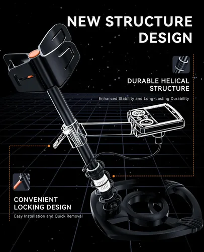Miniatura 3 de SUNPOW Detector de metales profesional para adultos – Alta precisión con bobina impermeable de 12 pulgadas, 2 pantallas LCD retroiluminadas, chip