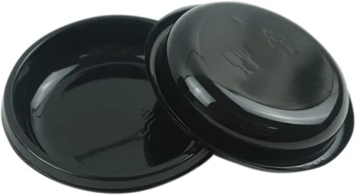 Miniatura 5 de 100 mini platos de salsa de inmersión de 3.11 x 3.11 pulgadas, juego de platos redondos desechables de plástico para salsa de soja negra, bandeja