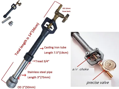 Miniatura 3 de Horno de fusión de metal de gas de un solo quemador de 35.3 lbs (35 libras) Fundición2 Crisoles Molde de fundición de Tong Forja de gas