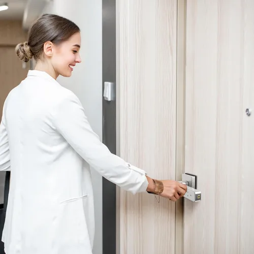 Miniatura 3 de Cerradura de manija de puerta de huellas dactilares, cerradura de puerta delantera sin llave con teclado, cerraduras inteligentes para puertas