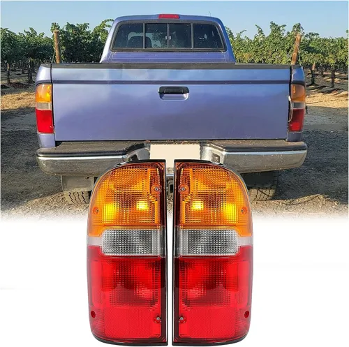 Miniatura 12 de ECOTRIC lámpara de luz trasera con bombilla(s) compatible con camioneta Toyota Tacoma 1995-2000 reemplaza TO2801116 8155004030 luz trasera trasera