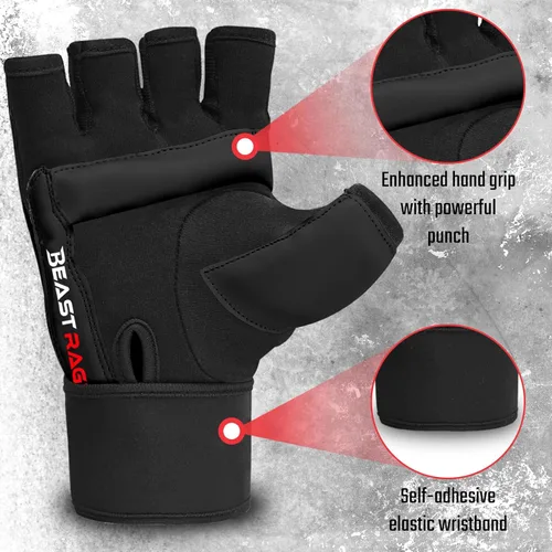 Miniatura 3 de BEAST RAGE Guantes de Taekwondo Karate para Hombres y Mujeres, Guantes de Entrenamiento de Boxeo MMA Kickboxing Sparring Artes Marciales Guantes
