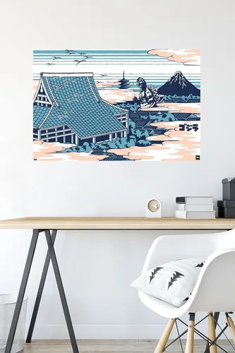 Miniatura 4 de Trends International Godzilla - Póster de pared en las nubes, 34 pulgadas de largo x 22.4 W, versión premium sin marco