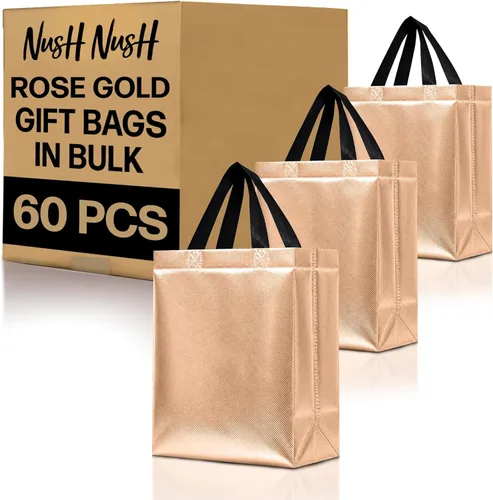Miniatura 85 de Nush Nush Bolsas de regalo de color azul aguamarina de gran tamaño – Juego de 30 bolsas de regalo azul claro brillante con asas a granel – Bolsa