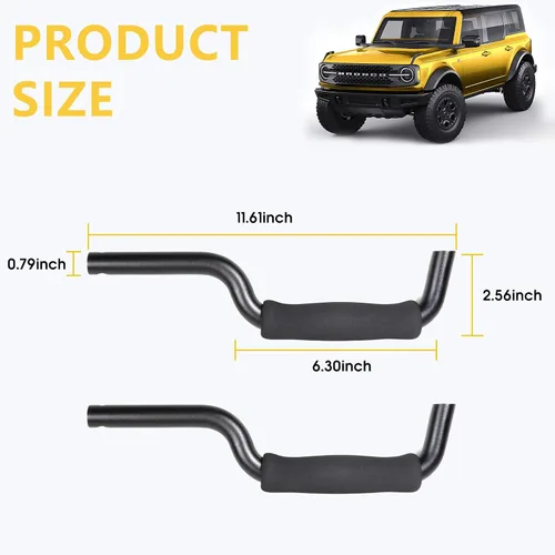 Miniatura 7 de sukemichi Asas de agarre para Bronco, asas de agarre delanteras y traseras de metal para Ford Bronco 2021 2022 2023 2024 2025 2026 Accesorios de 4