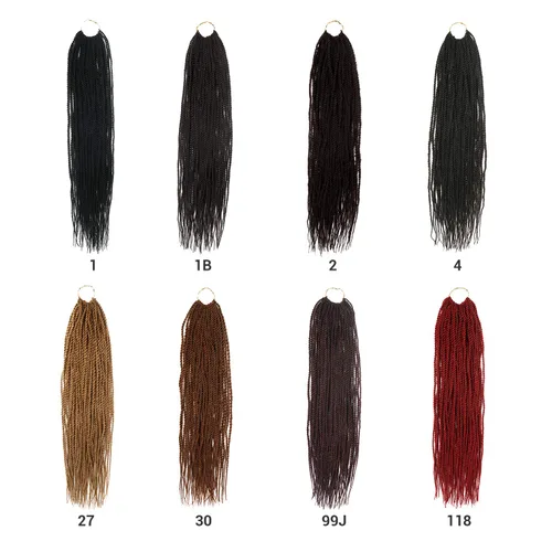 Miniatura 7 de AU-THEN-TIC Cabello senegalés con trenzas de ganchillo de 22 pulgadas, 6 paquetes de 40 mechones por paquete, extensiones de cabello de ganchillo