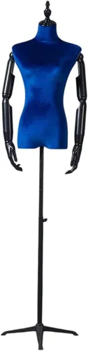 Miniatura 15 de Maniquí de cuerpo completo femenino de altura ajustable, soporte de ropa, brazo de madera desmontable utilizado para mostrar ropa (blanco, torso)