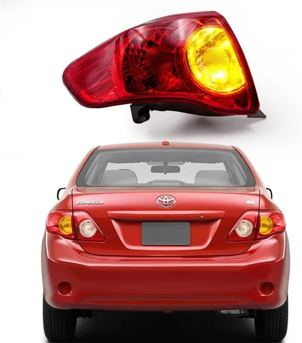 leaptrend Conjunto de luz trasera izquierda, lámpara exterior trasera compatible con Toyota Corolla 2009-2010, luz de freno lateral del conductor,