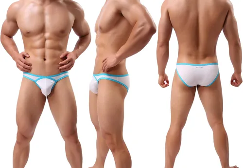 Miniatura 6 de Calzoncillos de bikini para hombre, paquete de ropa interior de microfibra sedosa
