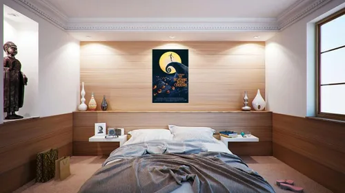 Miniatura 5 de Tim Burton's The Nightmare Before Christmas - Póster de película (estilo regular, color blanco) (tamaño: 24 x 36 pulgadas)