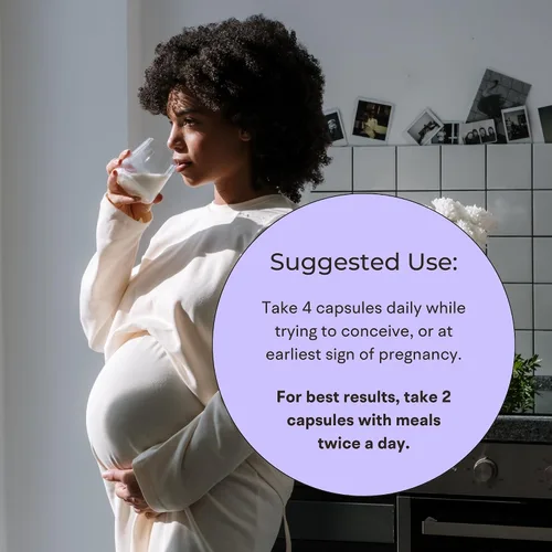 Miniatura 4 de Vitaminas prenatales de alimentos integrales (120 cápsulas), apoyo natural para la salud materna y fetal, multivitamínico prenatal para mujeres