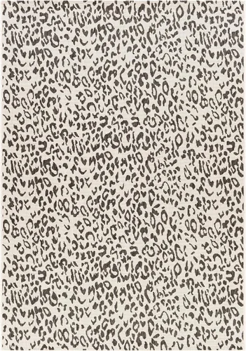 Hauteloom Alderbury - Alfombra contemporánea para sala de estar, dormitorio, patio, color negro, blanco hueso, carbón, 2 pies x 2 pies 11 pulgadas