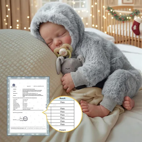 Miniatura 4 de BABESIDE Muñecas realistas de bebé Reborn para niños, 17 pulgadas, sensación de bebé real, muñeca de bebé recién nacido, muñeca de cuerpo completo