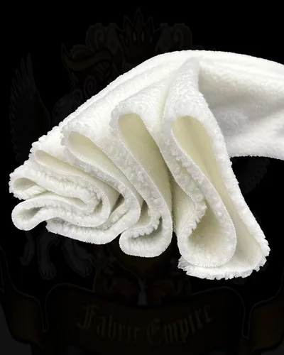 Miniatura 2 de Tela Sherpa resistente color sólido marfil de 60 pulgadas de ancho vendido por The Continous Yard - para chaquetas cálidas, abrigos, botas UGG