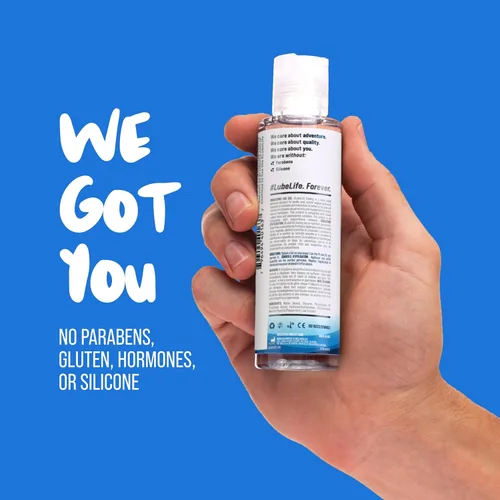 Miniatura 3 de LubeLife Lubricante refrescante a base de agua, lubricante de calentamiento personal para hombres, mujeres y parejas, no mancha, 4 onzas líquidas