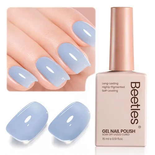 Miniatura 99 de Beetles - Esmalte de uñas de gel verde luminoso que brilla en la oscuridad, esmalte de uñas de gel que se absorbe con lámpara LED UV, arte de uñas