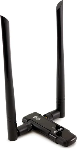 Alfa Adaptador inalámbrico de doble banda AC1200 USB 3.0 Wi-Fi con 2 antenas externas de 5dBi - 2.4GHz 300Mbps / 5Ghz 867Mbps - 802.11ac y A, B, G, N
