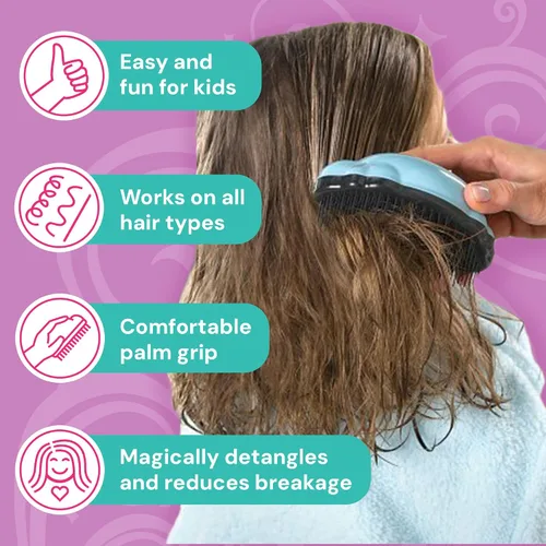 Miniatura 4 de Knot Genie, Cepillo para desenredar el cabello, Azul