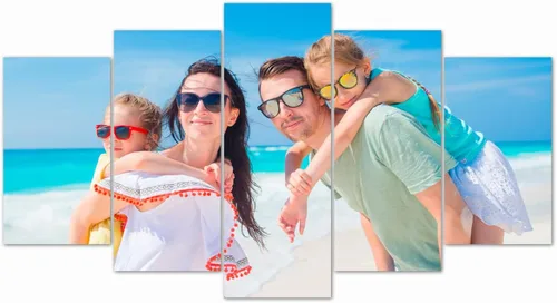 Miniatura 12 de LZIMU Impresiones en lienzo personalizadas de 5 paneles, personaliza tu foto en lienzo para decoración del hogar