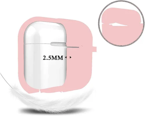 Miniatura 4 de Estuche protector para el estuche de carga de AirPods Pro con kit de 1 par de puntas para los oídos, estuche de silicona para AirPods con llavero